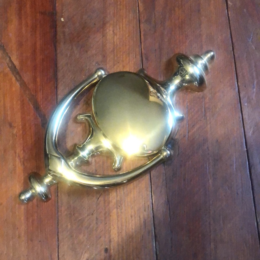 Brass door knocker suitable for engraving - large 9” x 4.5” SOLID classic form